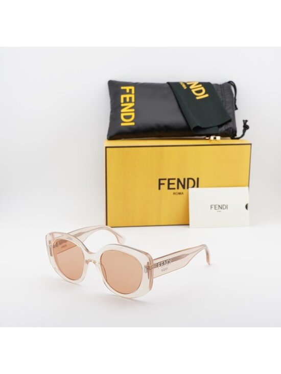 Fendi FE40137I 72Y Sunglasses Transparent Light Pink Butterfly Frame